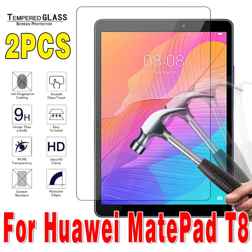 Huawei MatePad T8 태블릿 화면 보호기에 대 한 2 Pcs 강화 유리 MatePad t8에 대 한 보호 필름
