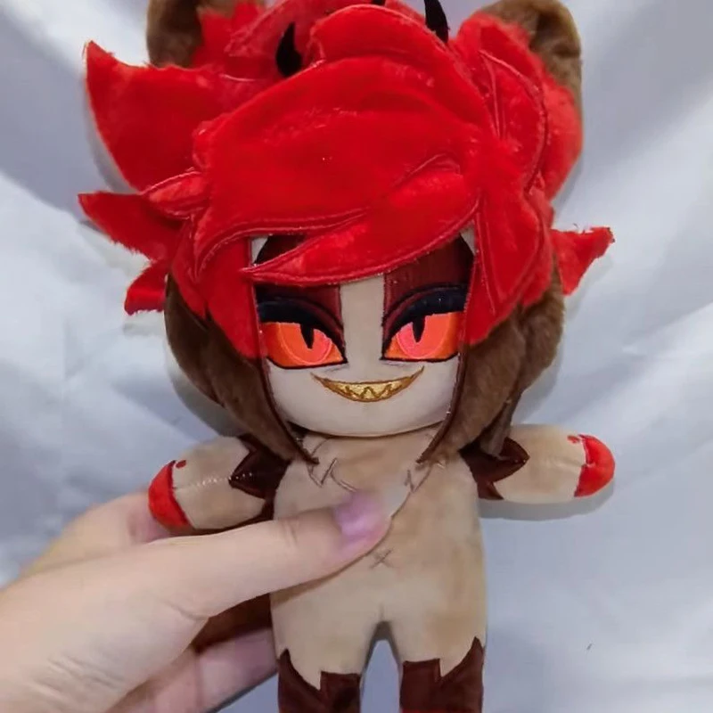 20cm Anime Hell Hazbin Alastor Adam Dress Up Plushie Hotel Alastor Plush Body Doll Cartoon Clothes Cosplay Cotton Dolls Toys