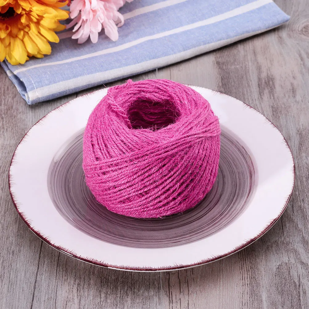 

3Pcs 50M 2Mm Hemp Rope Colored String for Gardening Craft Projects DIY Decoration Ribbon Twine Rosy Colored Rope