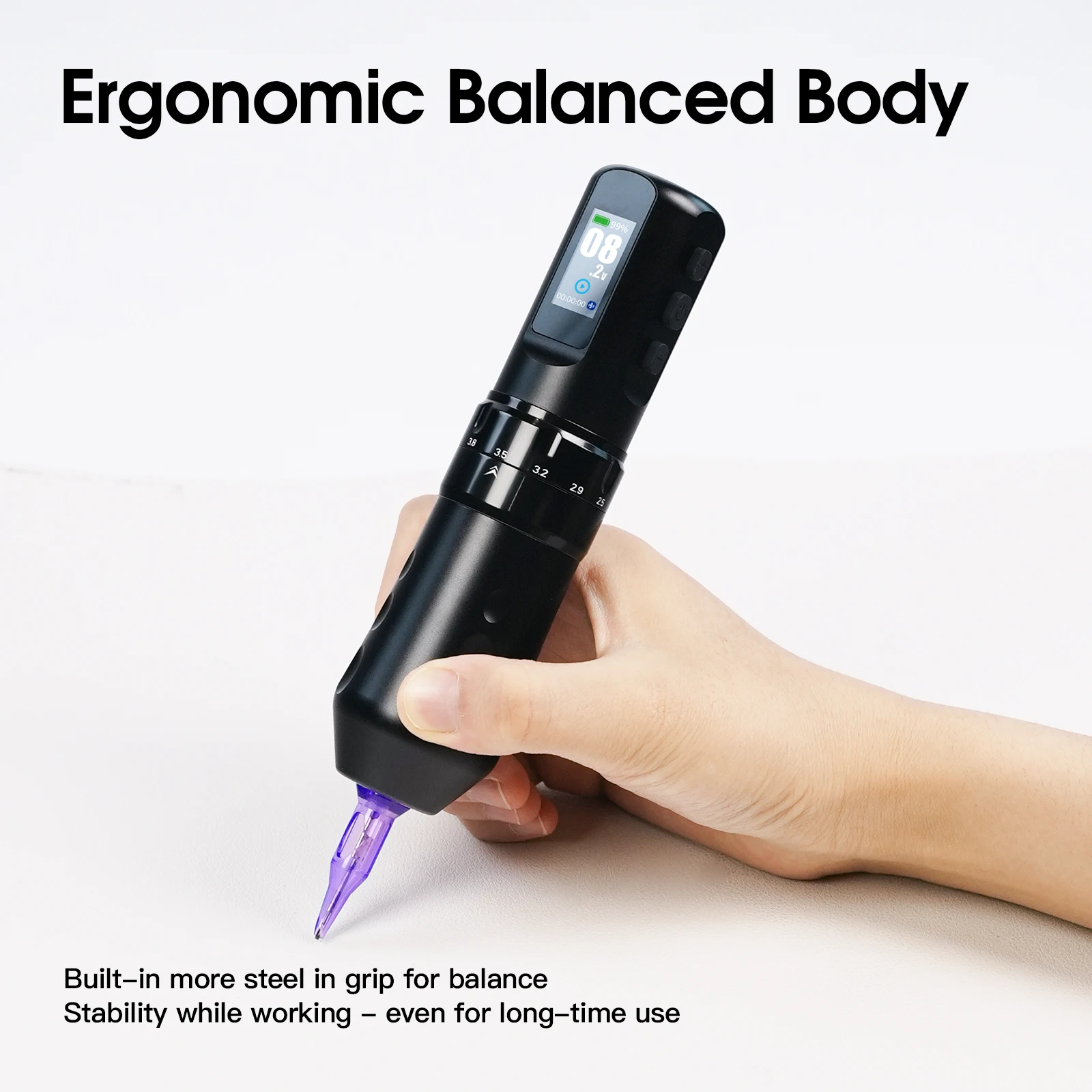 ماست فليب 4 برو ماكينة رسم الوشم التجميلي اللاسلكية ريال 7 السكتات الدماغية طول 2 بطاريات 2000 مللي أمبير السفر المحمولة أو الاستوديو لفن ProTattoo