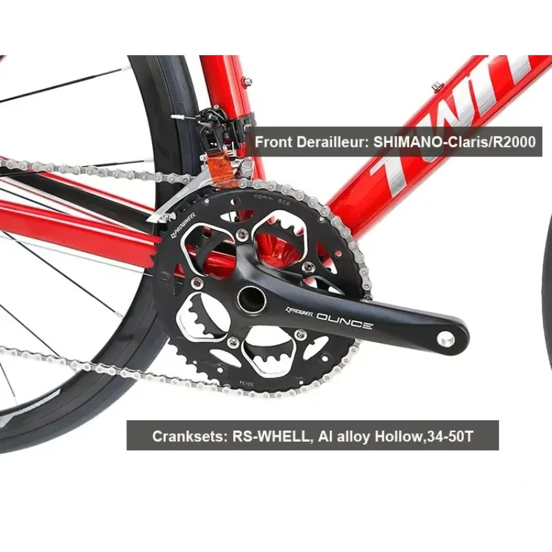 تويتر SMILE-105/R7120-24Speed دراجة طريق من الألومنيوم خفيفة الوزن مع شوكة كربون فرامل قرصية هيدروليكية 700*25C Bycicle Vegiloeszд #4