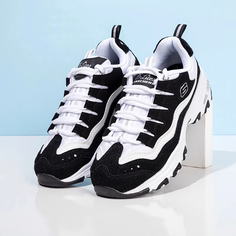 Skechers Women's sneakers Fashion Casual shoes Retro shock-absorbing Panda shoes