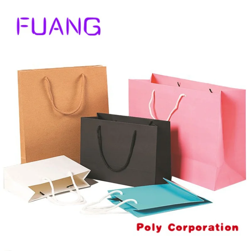 Custom  Waterproof Shopping Paper Packing Bag With Logo