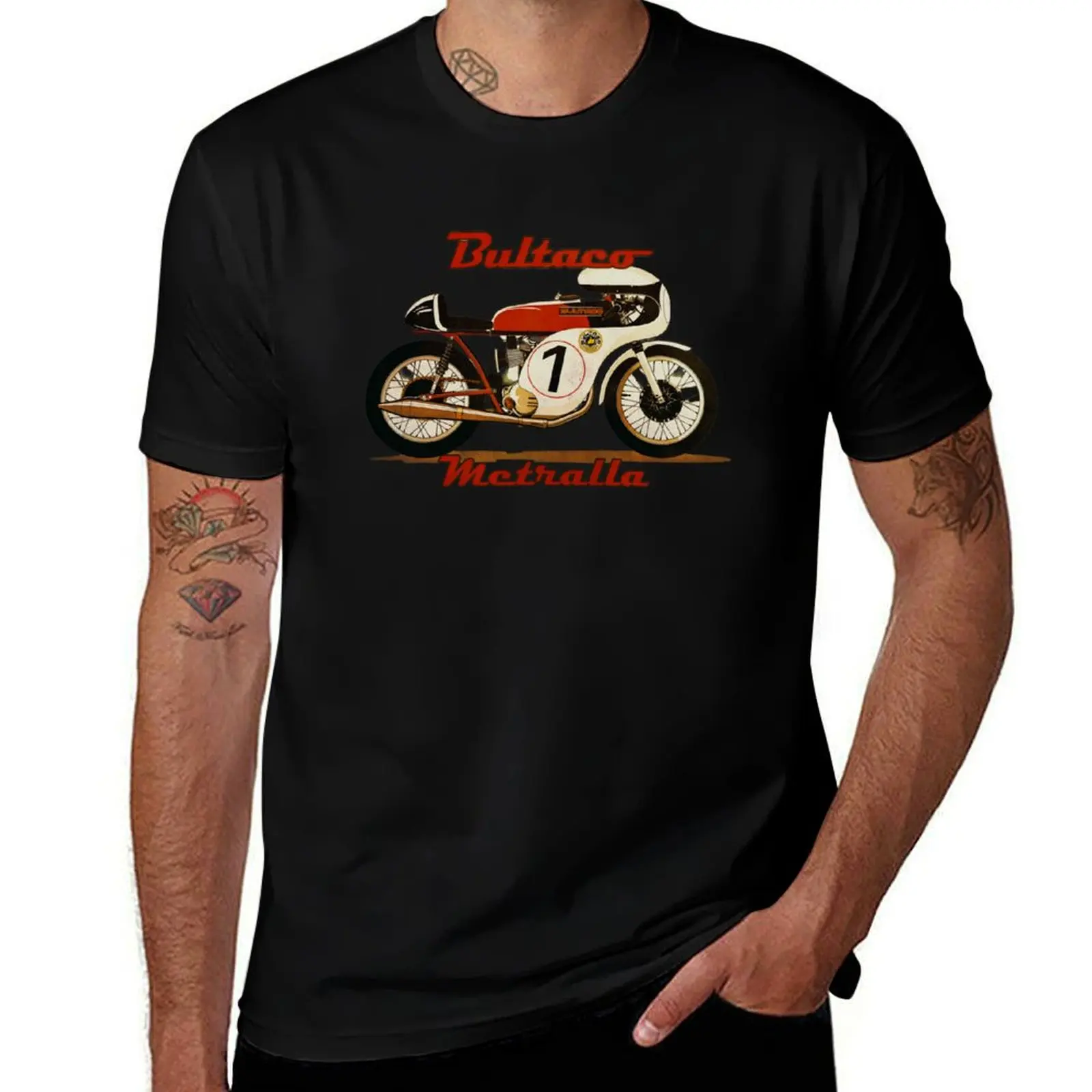 Bultaco Motorcycle Metralla T-Shirt plus size tops cute tops vintage t shirts basketball graphic tees workout shirts for men