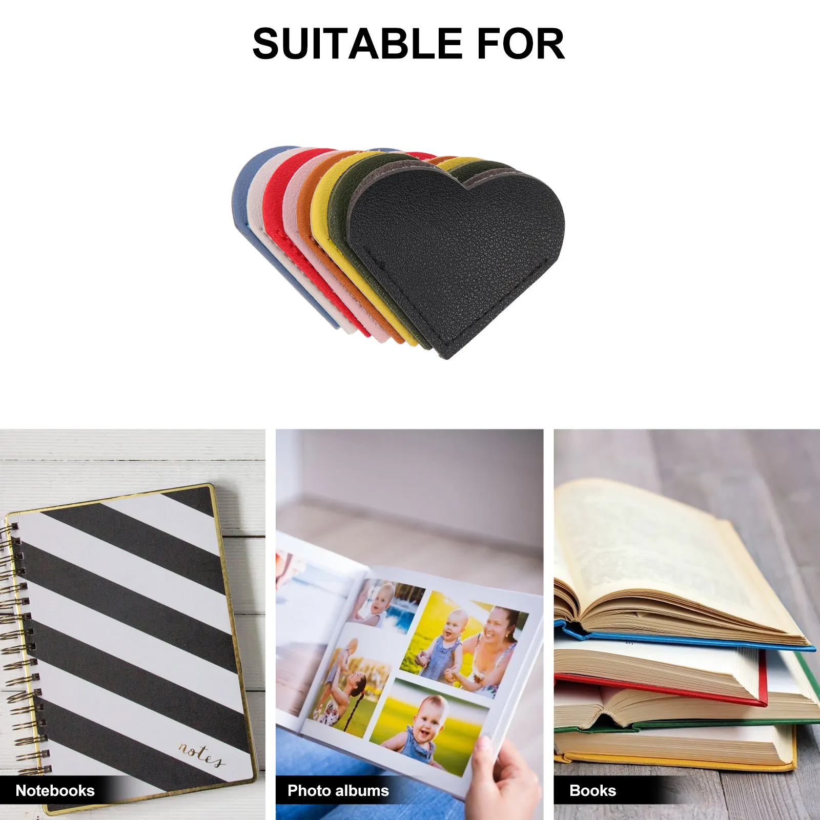 

8 Pcs Bookmark Protective Cover Protectors Kids Bookmarks Corner Page Heart Accessories