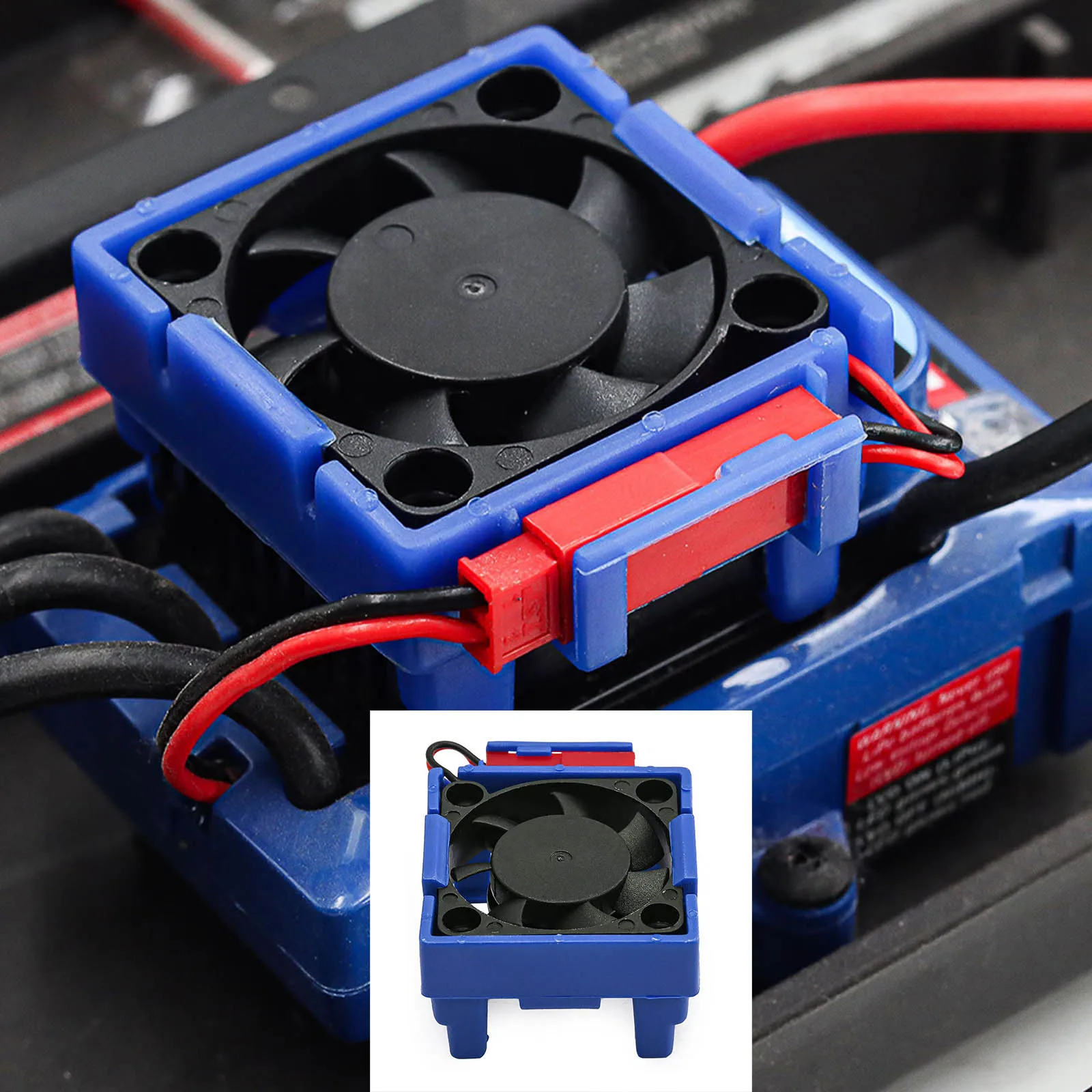 

VXL-3S VXL-4S ESC Cooling Fan with Heatsink for Traxxas Slash Rustler Stampede Bandit 2WD 4X4, Overheat Protection, Velineon Mot