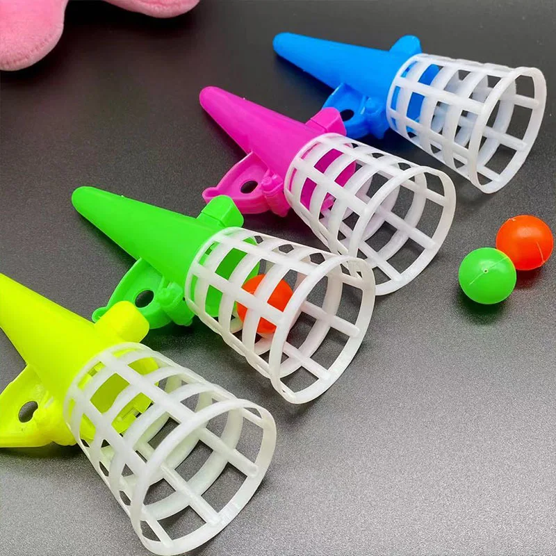 1Pcs Children's Catapult Ball Toys Candy Colored Ice Cream Launcher Toy Games Fun Children's Day Birthday Party Gifts