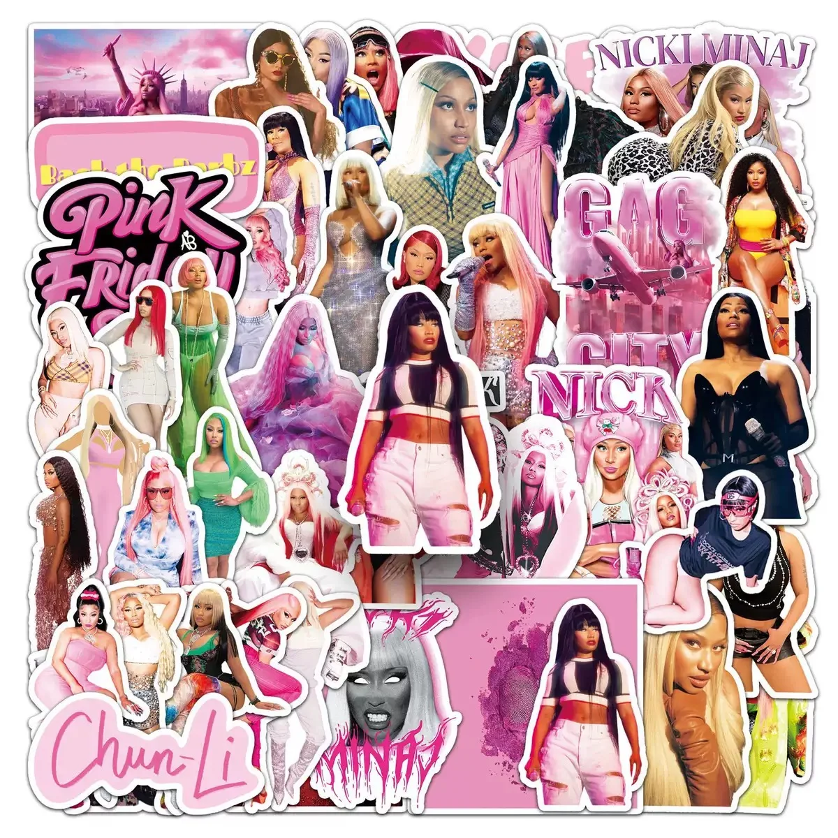

10/50pcs Cute Nicki Minaj Rapper Singer Stickers DIY Phone Laptop Luggage Skateboard Waterproof Graffiti Decals Fun for Kid Gift