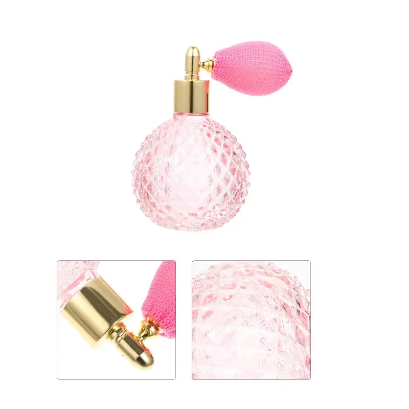 

100ml Crystal Art Vintage Style Empty Refillable Perfume Atomizer Long Tassel Spray Bitter Bottle With Air Bag Barwares