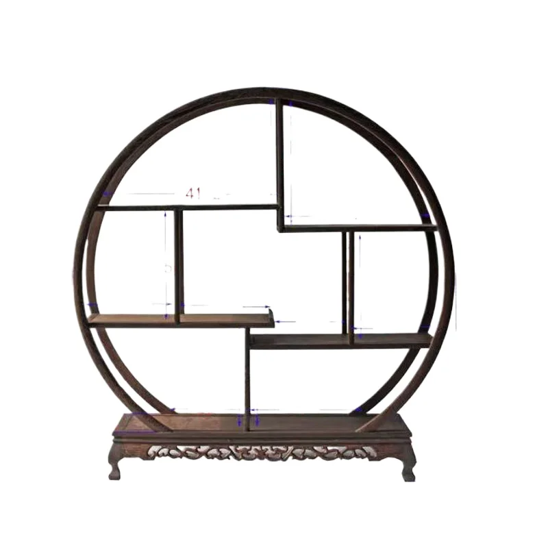 Chinese Wenge Wood Tea Set Organizer Solid Wood MultiTier Cabinet Oriental Treasure Shelf for Zen Tabletop Decor Tea Display - Image 6