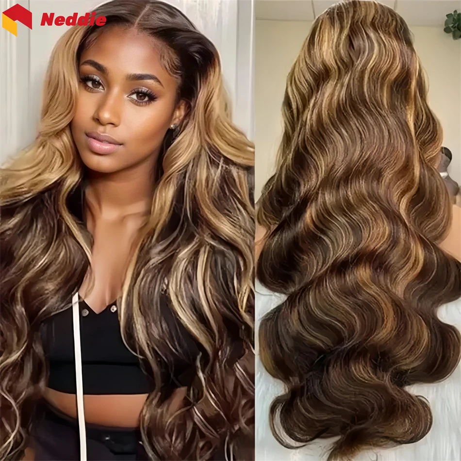 

200 Density 30 inch Highlight Colored Body Wave Cheap 13x6 Hd Lace Front Wigs 100% Human Hair Lace Frontal Wig on Clearance Sale