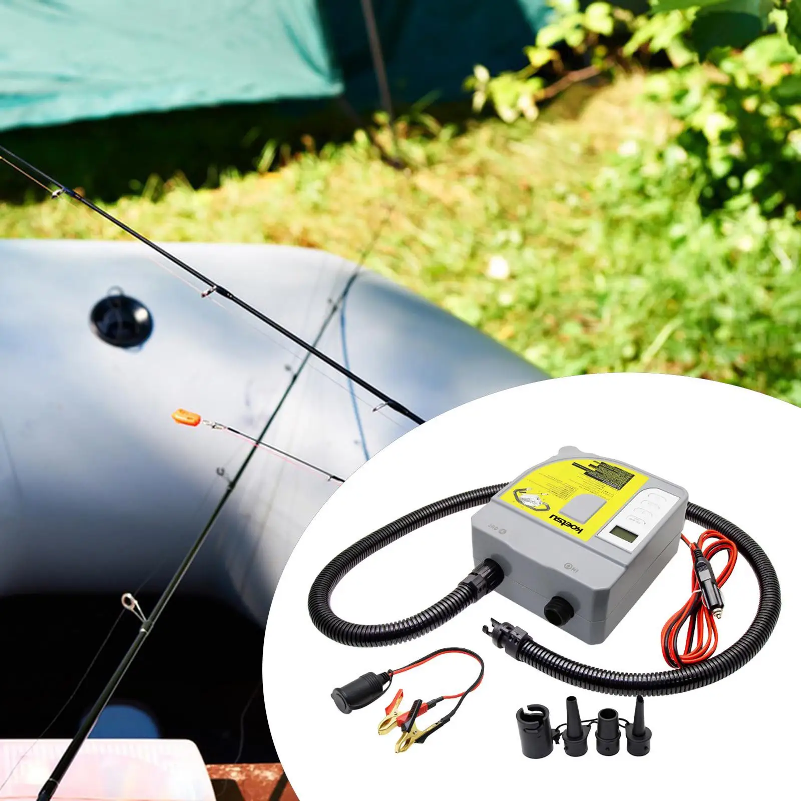 Electric Air Pump with 4 Nozzles Multifunctional Inflate and Deflate Air Pump