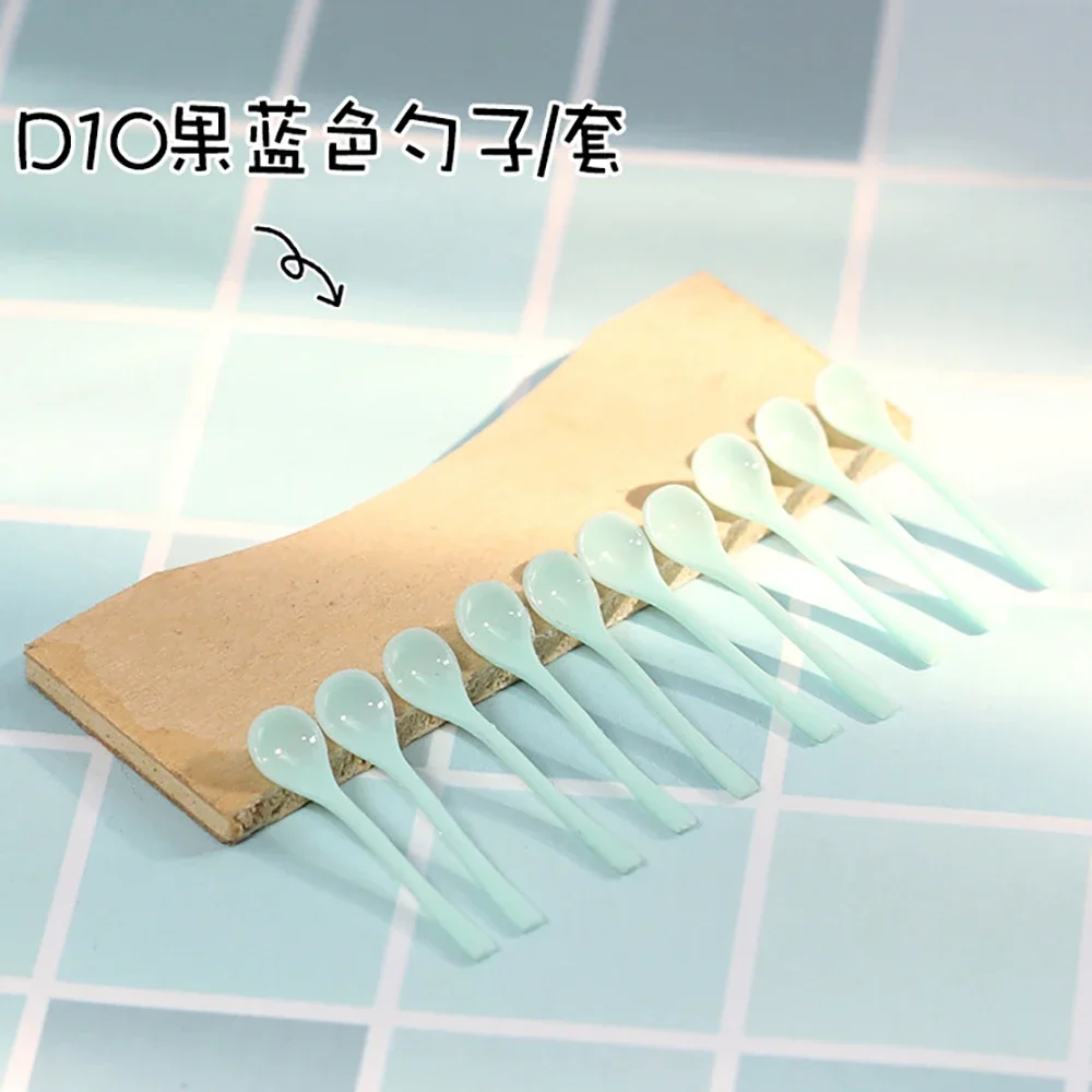 10 pezzi 1/12 accessori per casa delle bambole miniature mini cucchiaio da zuppa modello giocattolo per la decorazione della casa delle bambole ob11