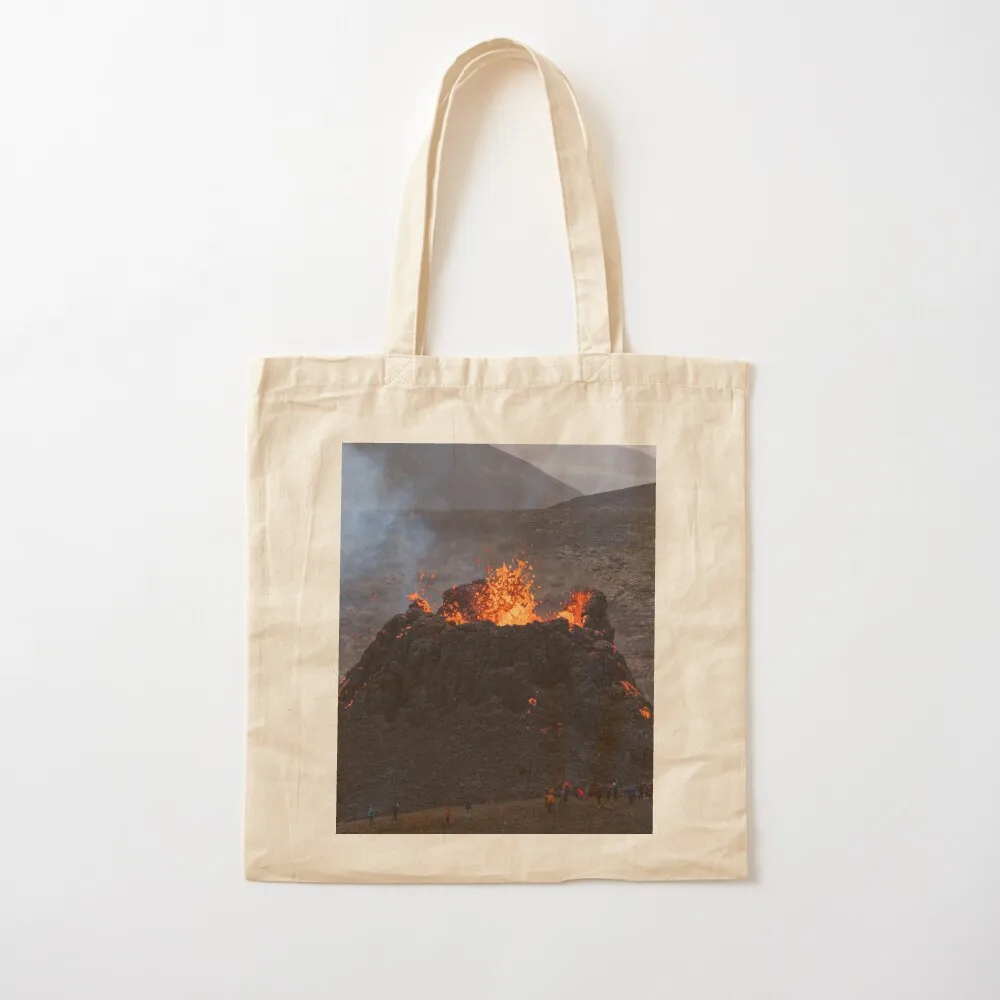 Iceland Volcano Crater with people nearby Tote Bag Women's shopper Handbags the tote bag