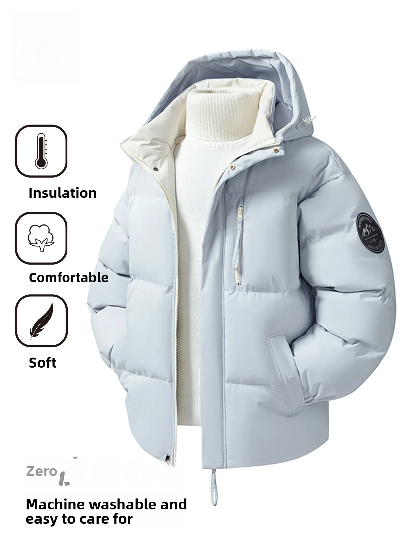 

Утепленная хлопковая куртка мужская зимняя теплая с капюшоном для активного отдыха, ветрозащитная, молодежная рабочая одежда, модная городская