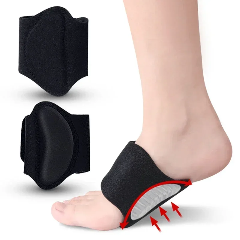 1Pair Arch Pad Support for Flat Foot Correction High Arch Cushioning Plantar Fasciitis Pain Relief Foot Pads Orthopedic Insole