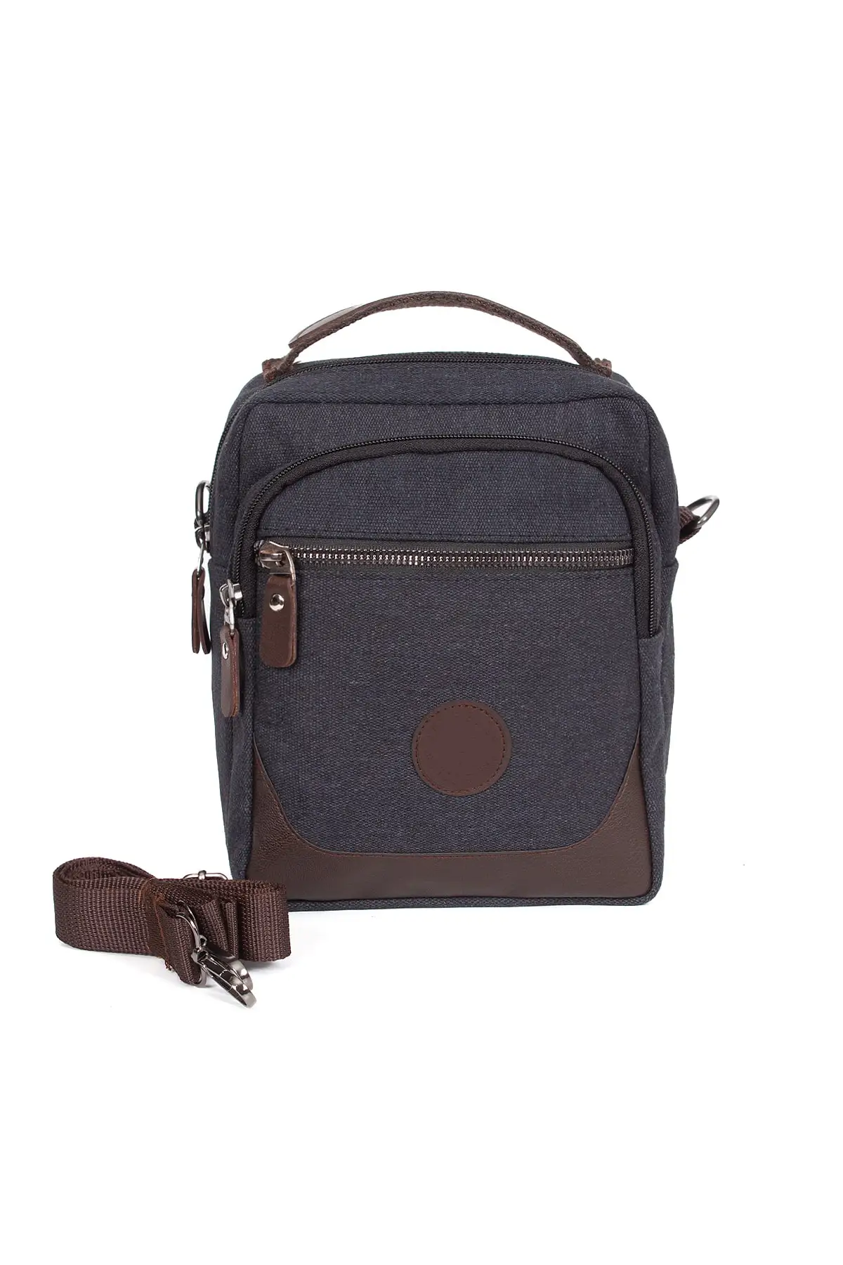 Bolso de mano de lona para hombre, correa de hombro para cartera, bolso para teléfono (tamaño mediano)