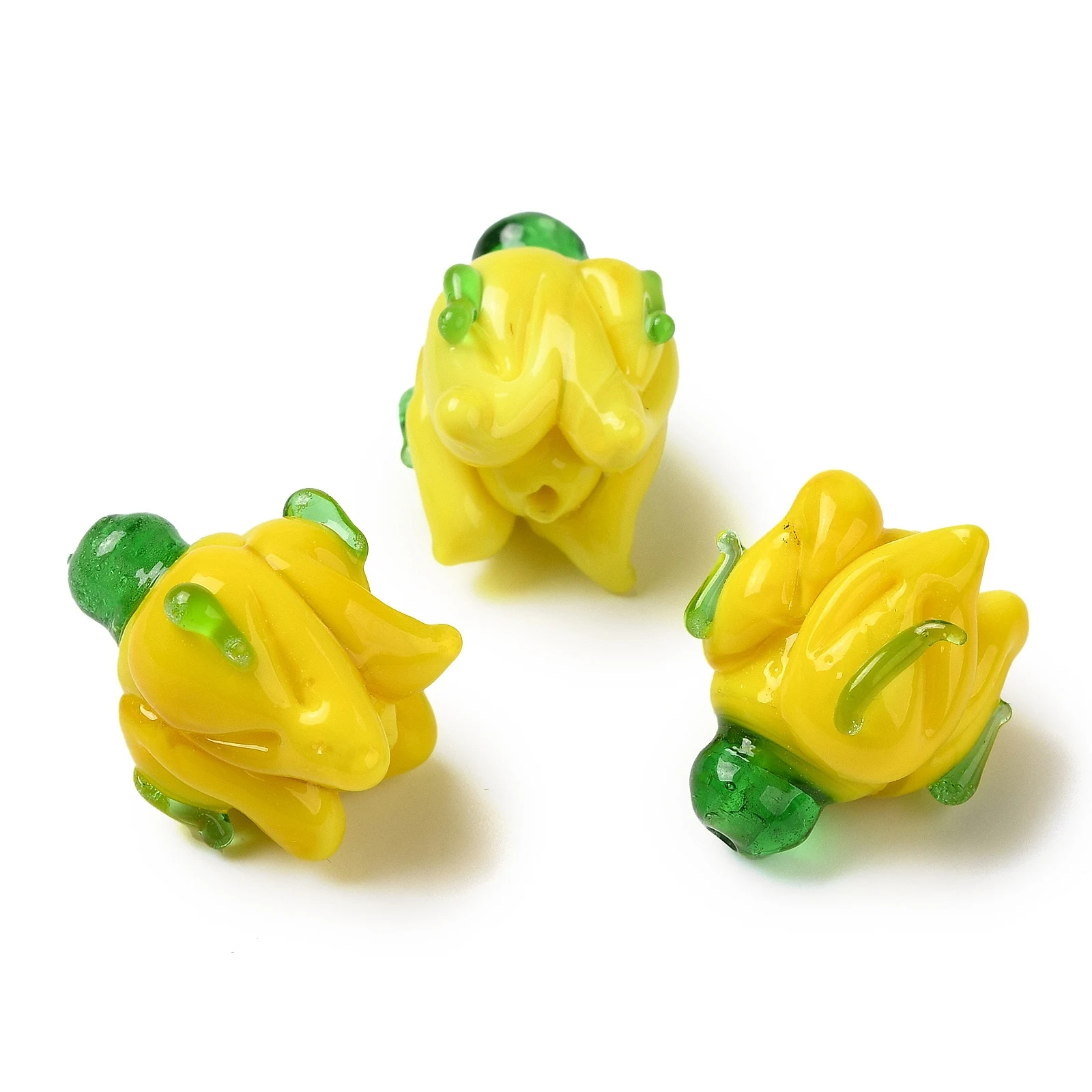 20PCS Handmade Lampwork Beads Flower for Making DIY Jewelry Necklace Bracelet Earring Jewelry Craft Supplies