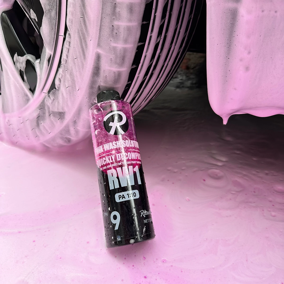 2024 RW1 Car Accessoires Pink Snow Foam Car Wash Grape Fragrance Thick Lather For Deep Cleaning Ceramic Coating Paint Care Car