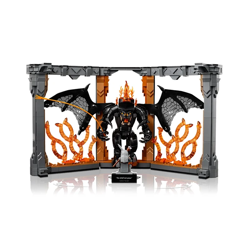 2025 مجموعة ليغو الجديدة Gandalf vs. Balrog رف الكتب الديكور الإبداعية ليغو عرض اللعب عيد الميلاد هدية عيد ميلاد #6