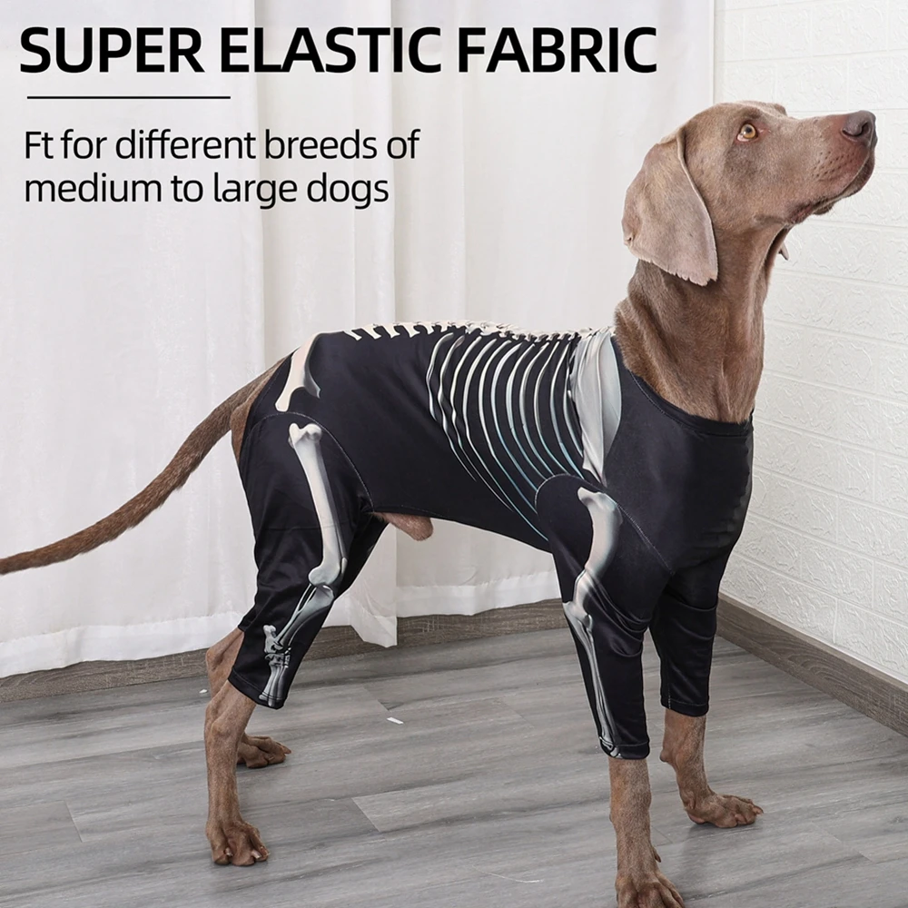 Halloween Dog Costumes for Large and Extra Large Dogs Skeleton Costume Jumpsuit Coat Pet Halloween Costumes Outfits Apparel