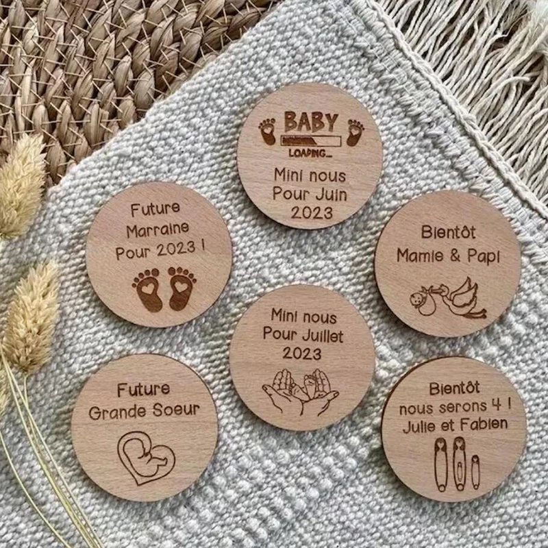 Personalized Magnet for Pregnancy Announcement Future Granny and Grandpa Future Godmother and Godfather Future Baby Birth Gift