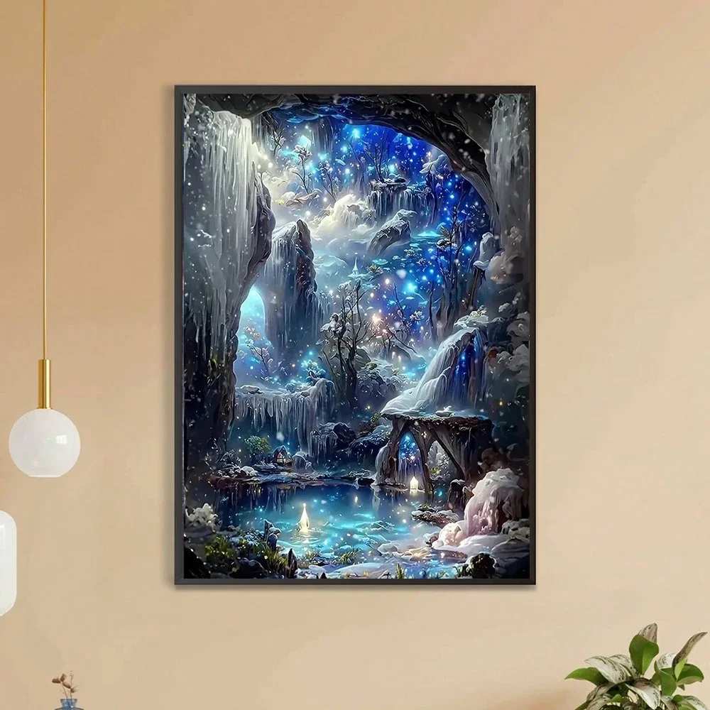 1 piece Starry Falls DIY diamond painting, DIY diamond painting set accessories, suitable for home living Vampires diaries Lotso