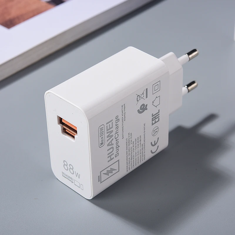 شاحن فائق السرعة Pro ، منفذ مزدوج ، محول طاقة USB C ، كابل 6A ، Mate 60 ، 50 ، RS ، X5 ، Nova 12 ، 88W ، أصلي