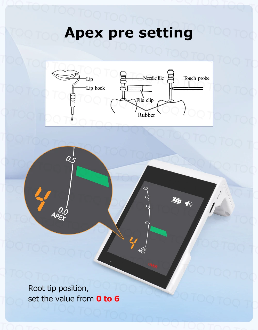Dental Wireless Endo Motor & Apex Locator with 16: 1 Reduction Contra Angle and Auto Start & Stop New Technical Tool Endodontic