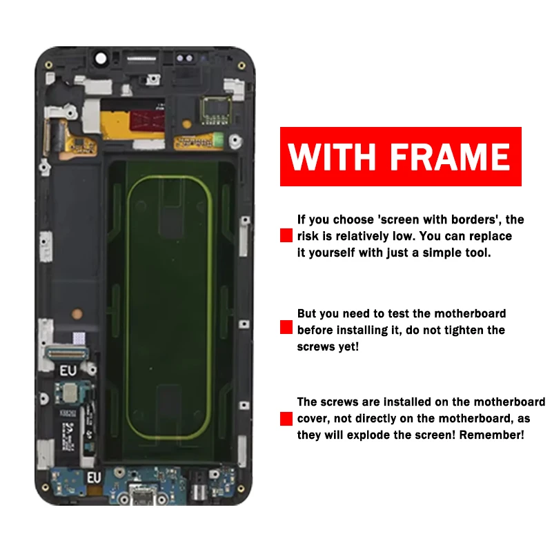 5.7 "AMOLED لسامسونج S6 Edge + G928 G928F شاشة الكريستال السائل مجموعة المحولات الرقمية لشاشة تعمل بلمس S6 حافة زائد إطار العرض