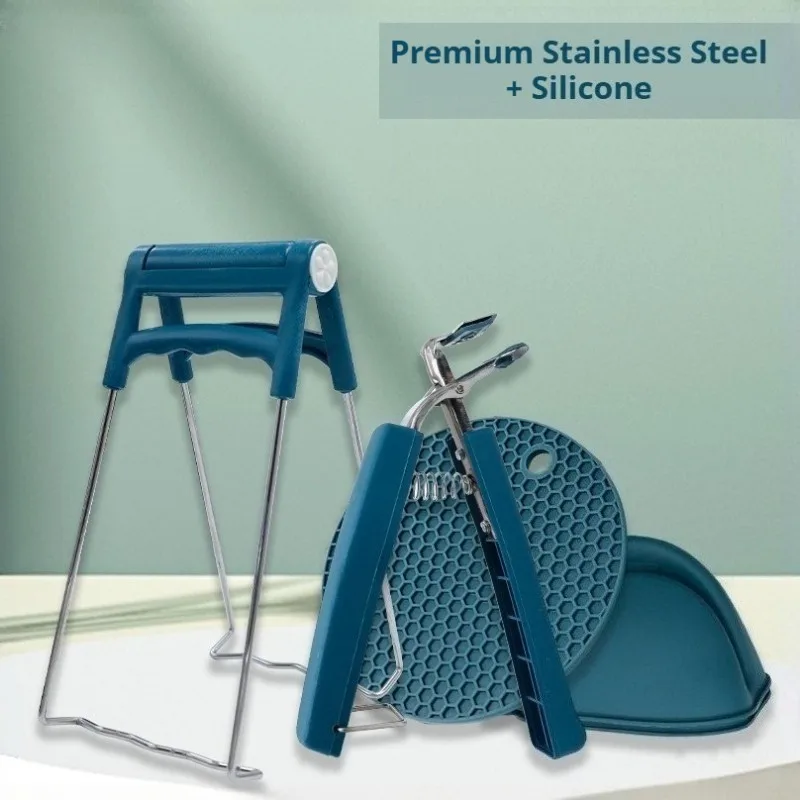 

4PCS Bowl Clip Gripper Clips Retriever Tongs for Lifting Hot Dishs Bowl Pot Pan Plate from Instant Pot Microwave Oven Air Fryer