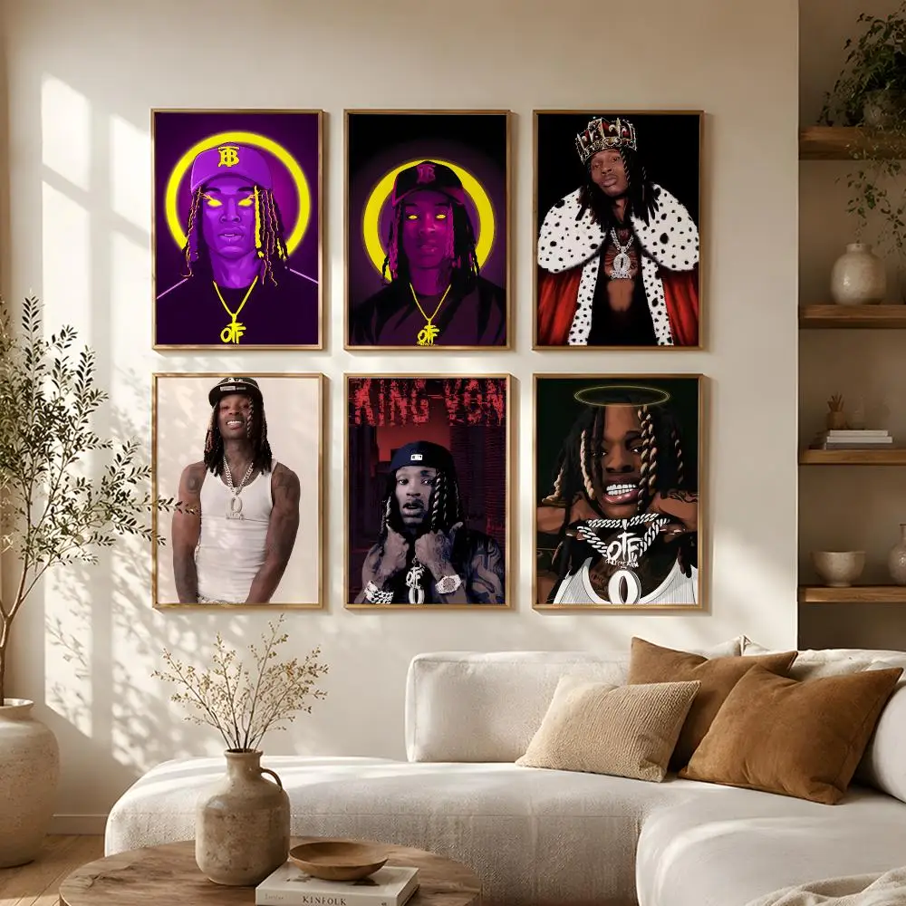 Music King Rapper Von Poster Poster HD Self Adhesive Waterproof Wall Art Ideal for Home Office Dorm Bedroom Great Gift