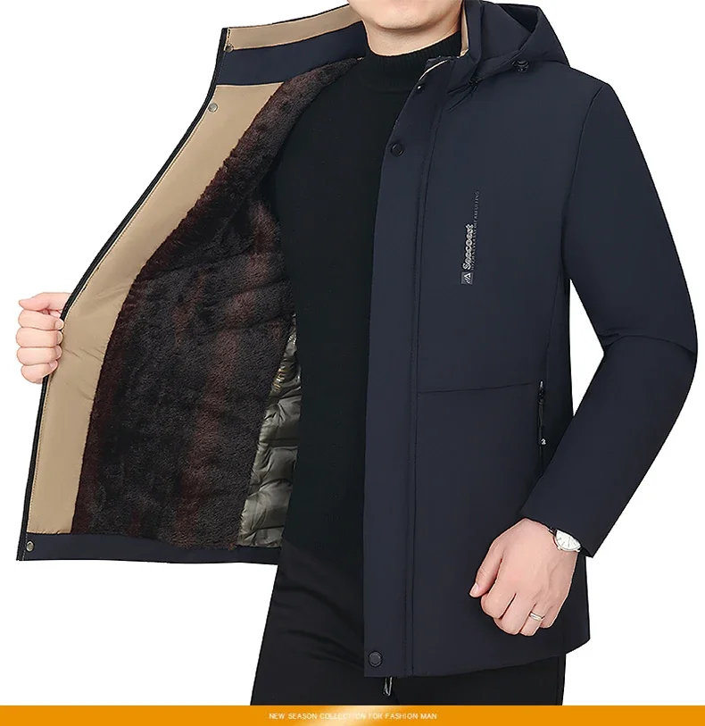 

Thermal Jacket Parkas New in Down Coats Men's Winter Jacket with Hood Long Winter Parka Man Snow Waterproof Men's Jacket 5xl
