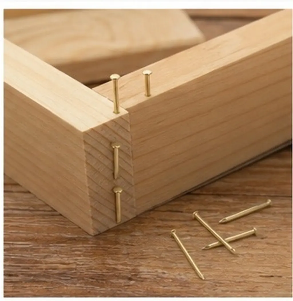 200Pcs Round Head Copper Nails for Home Furniture Fastening Picture Hanging Woodworking DIY Crafts Strong Sharp Non Bending