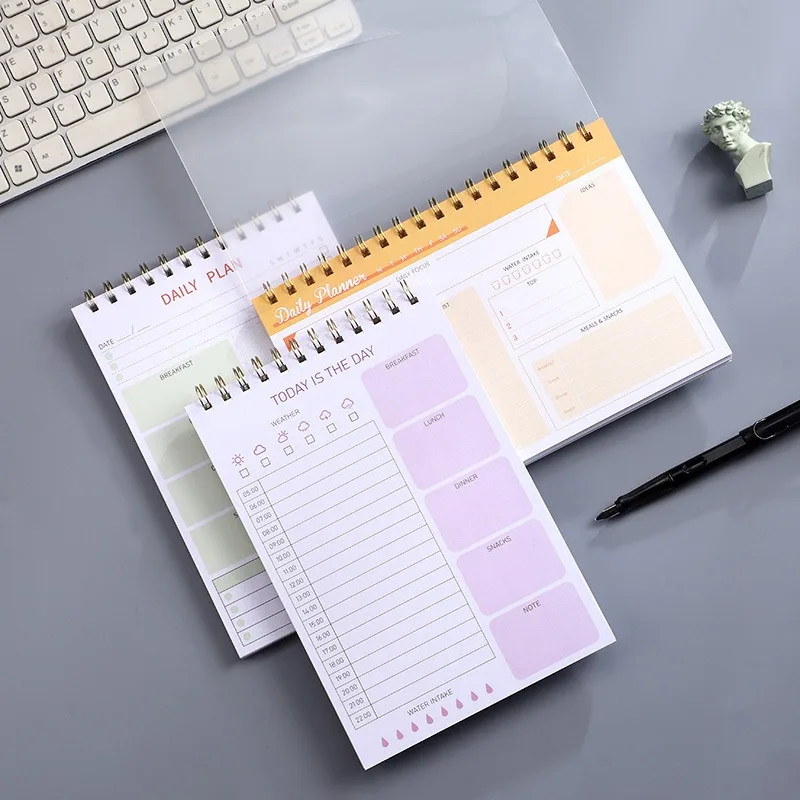 

120 Pages Daily Plan Coil Notebook To Do List Notebook Spiral Notepad Planning Hourly Scheduling Notebook Schedule Book