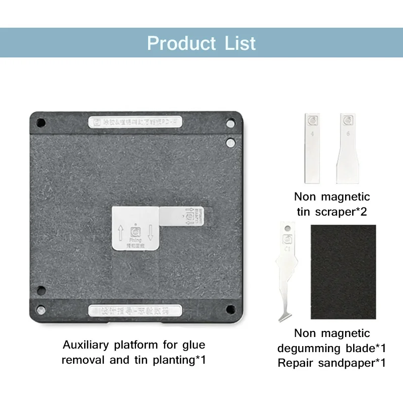 Amaoe PD-A Universal BGA Reballing Stencil Magnetic Base Auxiliary Platform for Glue Removal and Tin Planting Phone Repair Tools