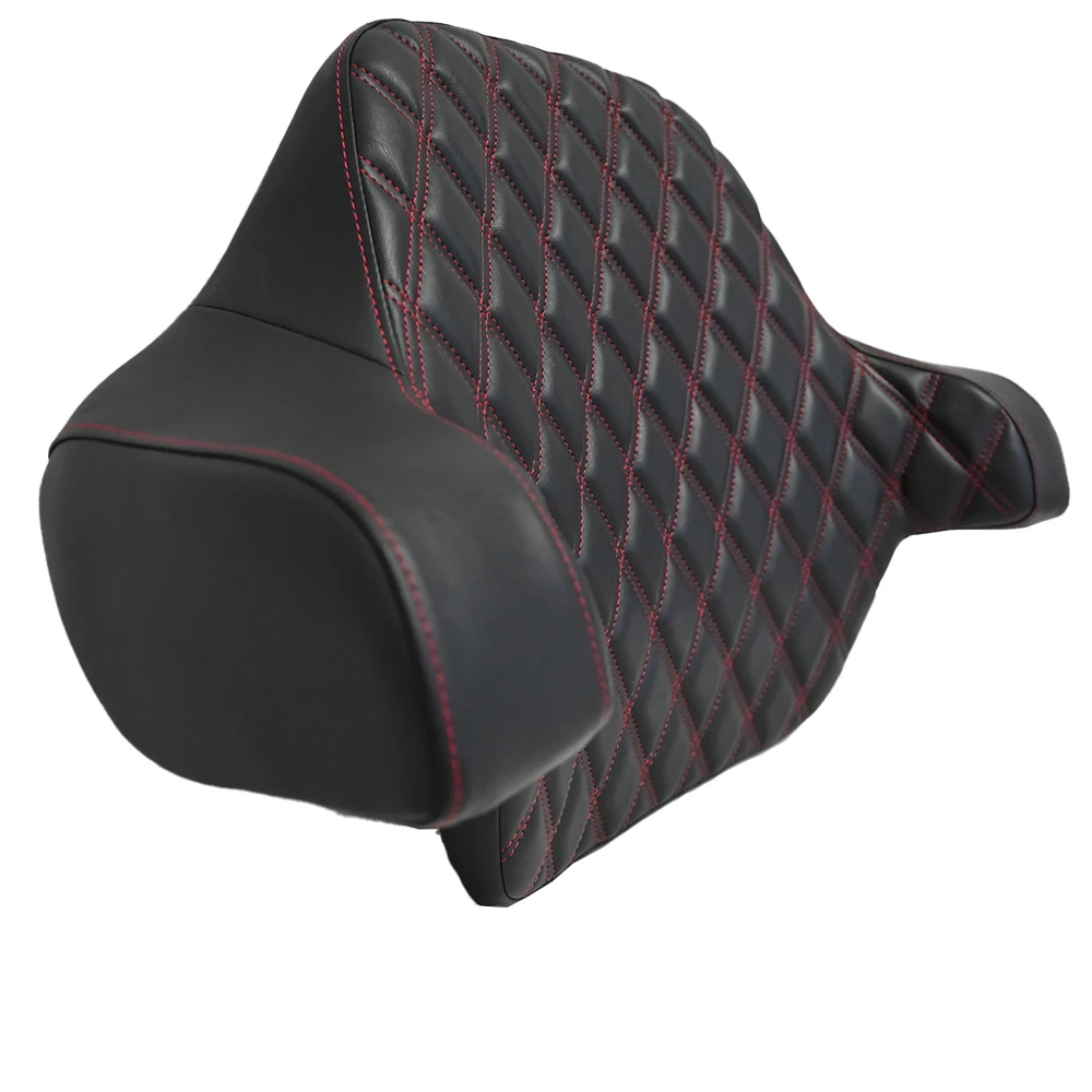 Motorcycle Parts Diamond King Size Tour Pack Backrest Pillow Pad Passenger for Street Glide Road Glide Ultra Limited 2014-2026