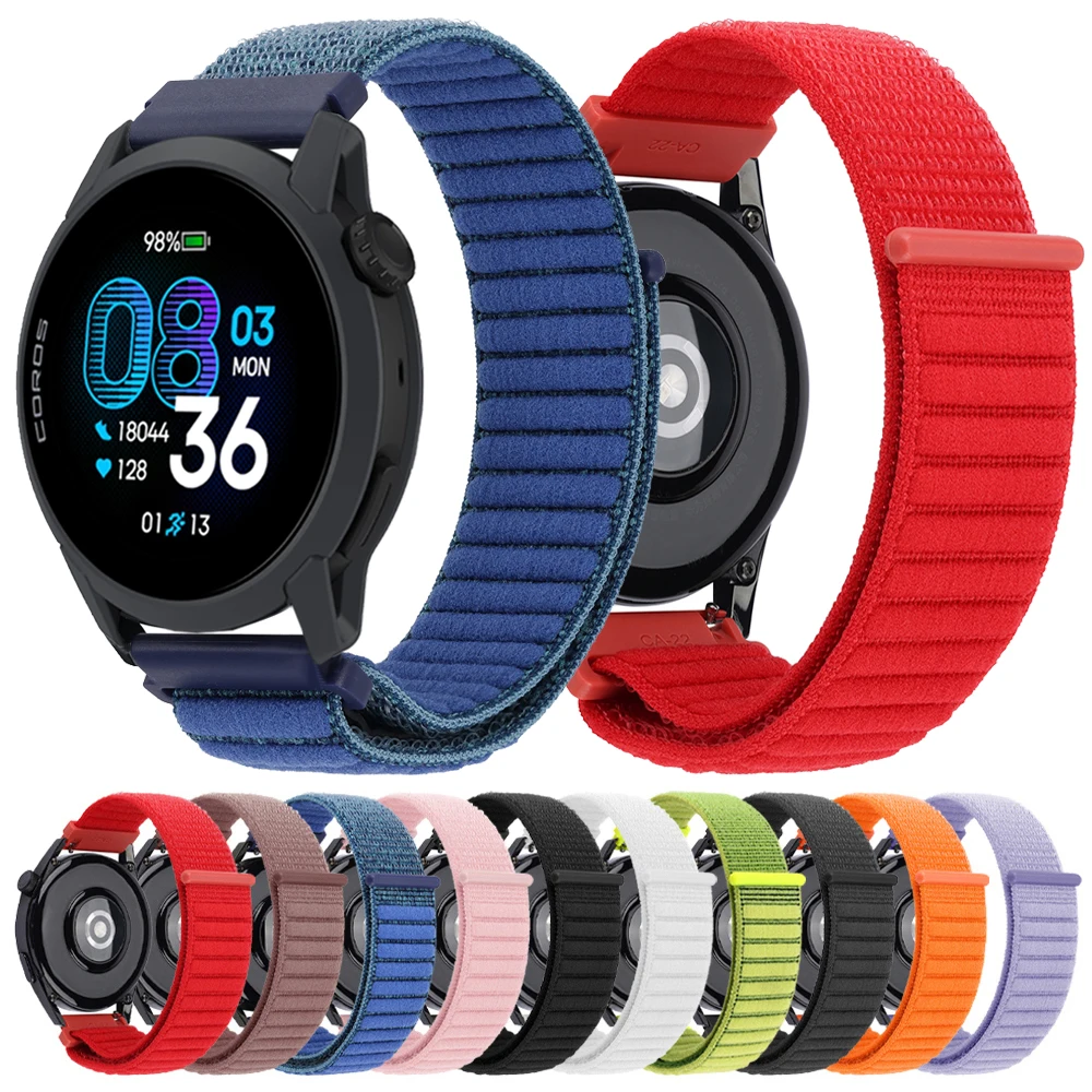 Correa de nailon de 20mm y 22mm para COROS PACE 4 3 correas para COROS APEX 4 42mm/APEX 2/APEX 2 Pro/APEX 46mm/PACE 2 pulsera transpirable