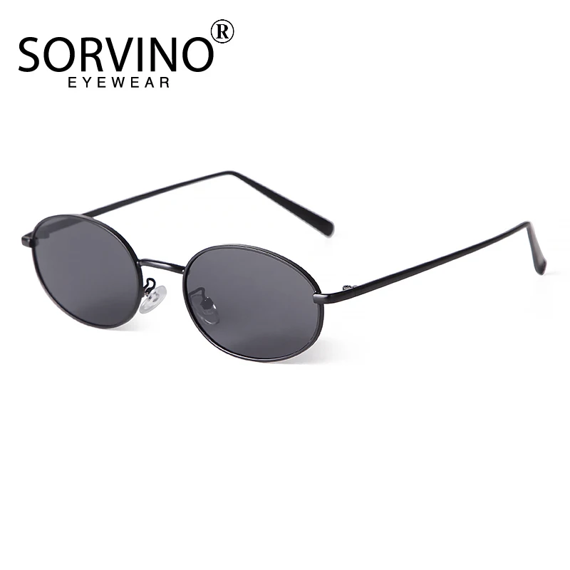 Okulary przeciwsłoneczne SORVINO Retro Małe Owalne Vintage dla Kobiet i Mężczyzn Luksusowe Designerskie Unisex Okulary Słoneczne w Stylu Punk z Lat 90.