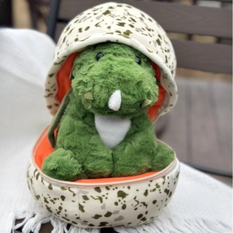 

2-in-1 Green Dinosaur Stuffed Plush Toy Dinosaur Egg Stuffed Toy Cute Winged Dinosaur Pillow Doll Christmas Halloween Gift