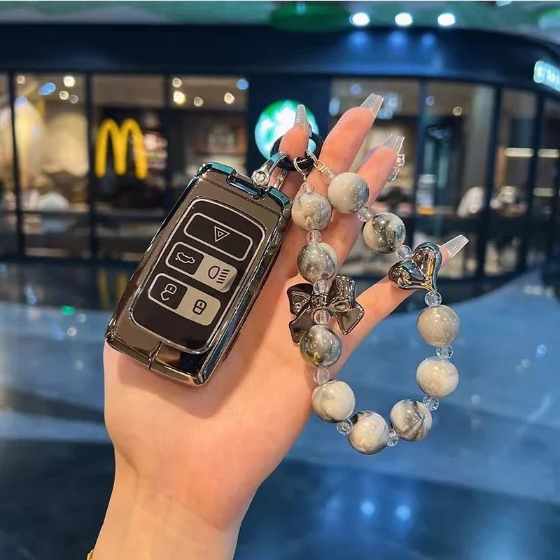 

Gradient Color Car Key Case Cover Protector For Land Rover Range Rover Sport Evoque Freelander Velar Discovery 4 Accessories