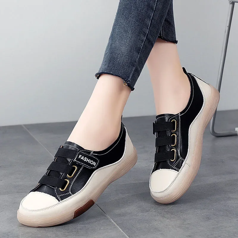 Genuine Leather Slip On Women Flats Moccasins Women's Loafers Spring Autumn Ladies Shoes Casual Shoes For Woman Sneakers WSH4808