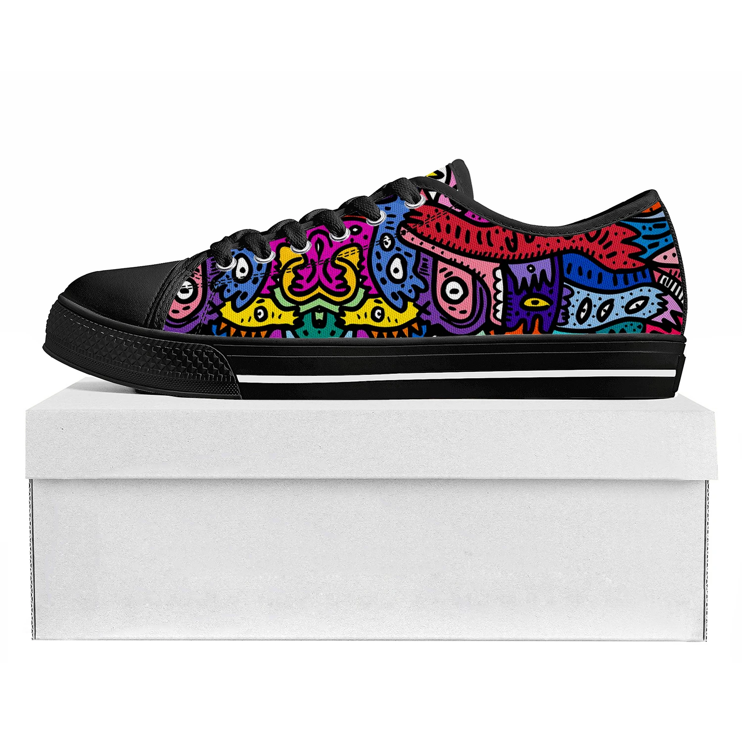 

Graffiti Monsters Street Art Low Top High Quality Sneakers Mens Womens Teenager Tailor-made Shoe Canvas Sneaker Couple Shoes