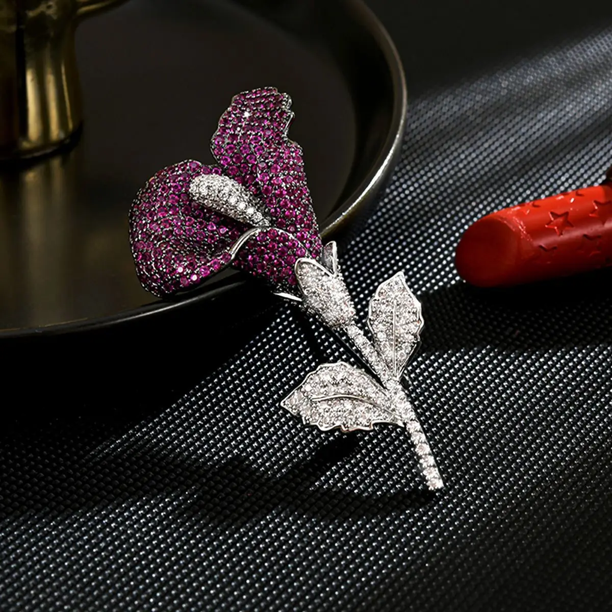 Luxury Elegant Morning Glory Brooch Jacket and Suit Accessories, Corsage Pin, Heavy Industry High-end Fashion Jewelry