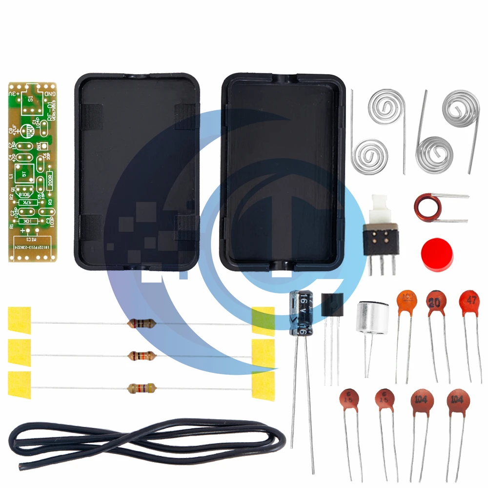 FM Frequency Modulation Wireless Microphone Module 70-110MHz 1.5V Transmitter Board Parts Kits Electronic Suite + Shell DIY Kit