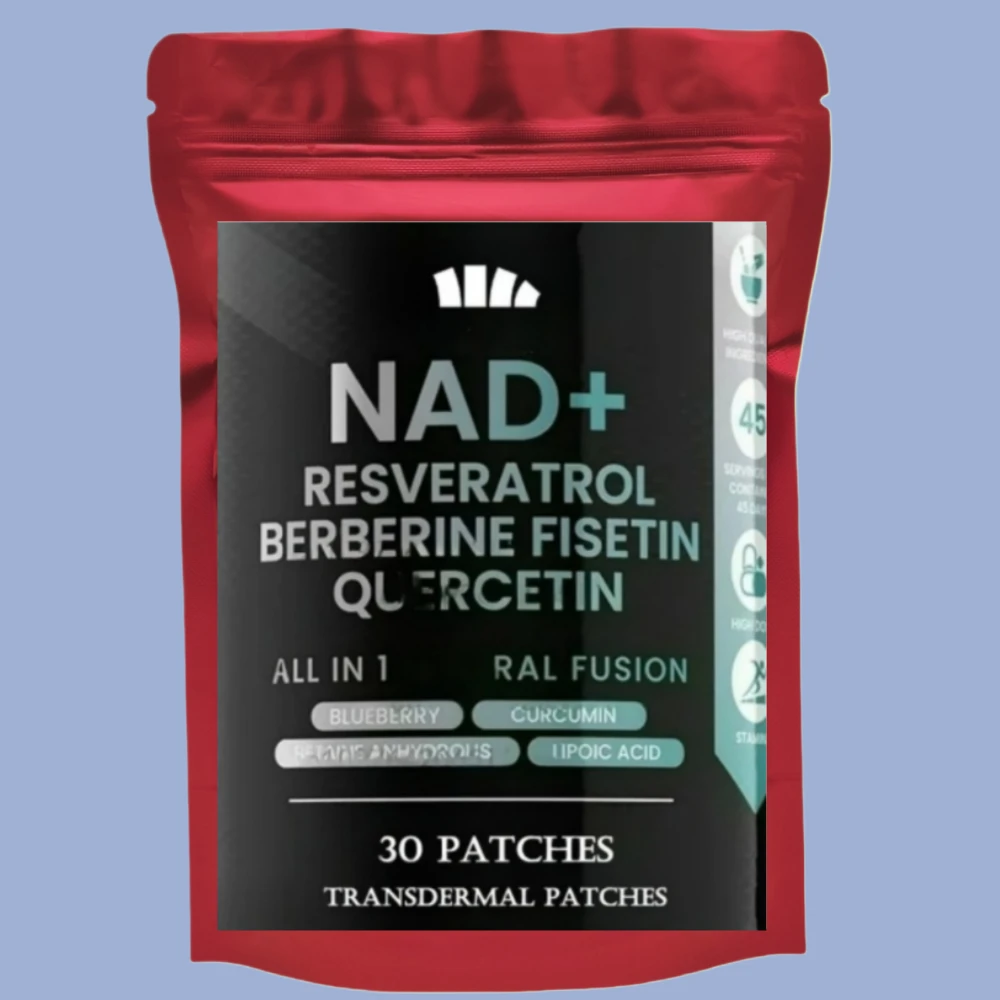 30 Patches Nad + Boosting Transdermal Patches With Nr + Resveratrol Turmeric + Quercetin - Cellular Repair, Healthy Aging