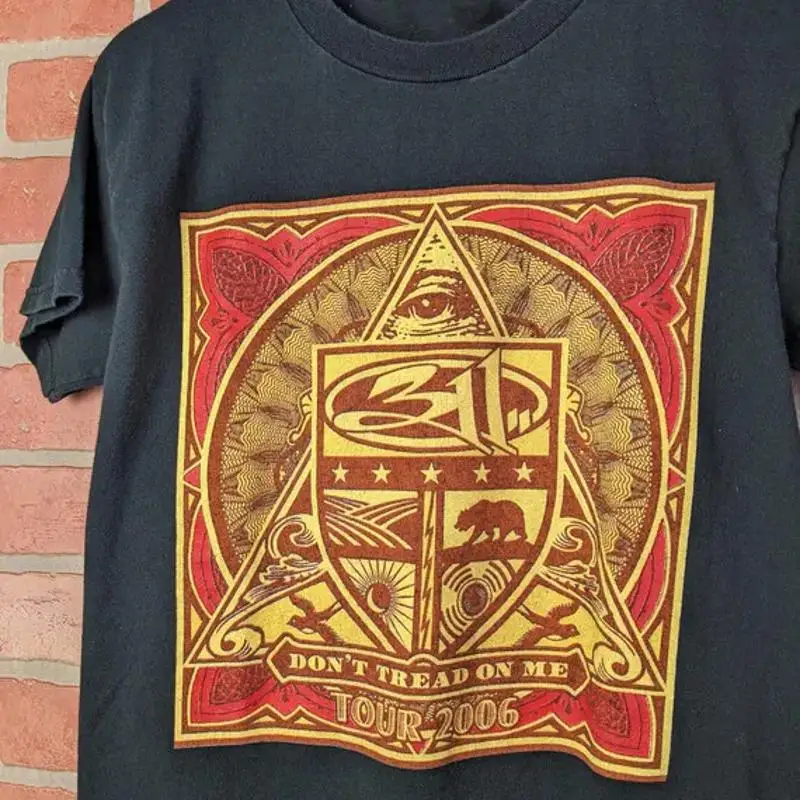 تي شيرت Vtg 311 Band Tour 2006 قطن أسود بجميع المقاسات C318