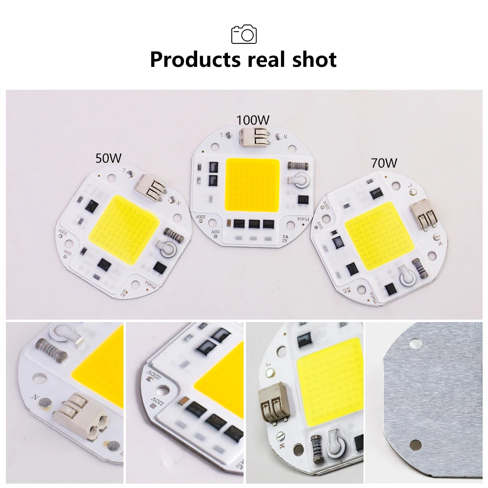 110V 220V LED Chip 10PCS 50W 70W 100W COB Chip LED Lamp Beads for Flood Light Spotlight Lampada DIY Lighting Welding Free