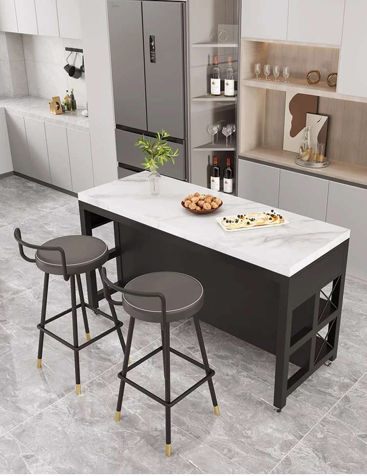 Marble Top Kitchen Island Kitchen Trolley Cart Cabinet Island With Storage Movable