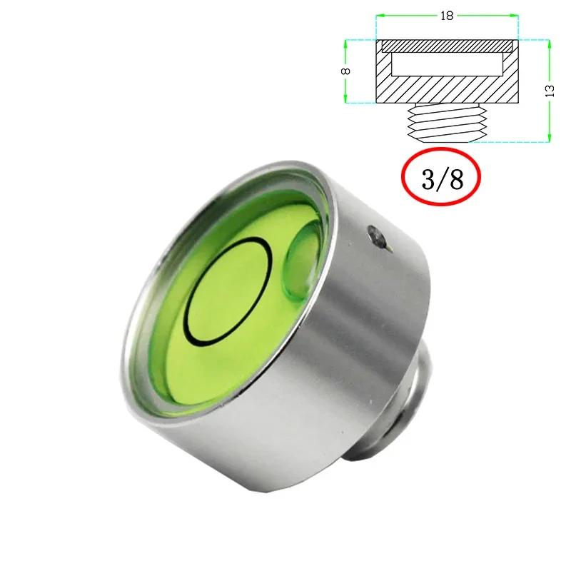 Small Bullseye Spirit Level Bubble Bead with Screw M5 M6 M10 1/4 3/8 inch Leveling Tool With Nail 1PCS